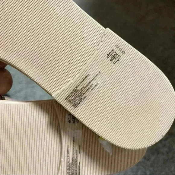 Abercrombie & Fitch Woven Slides Slip On Sandals Women's Size 8/9 Cream / Nude - Picture 3 of 4